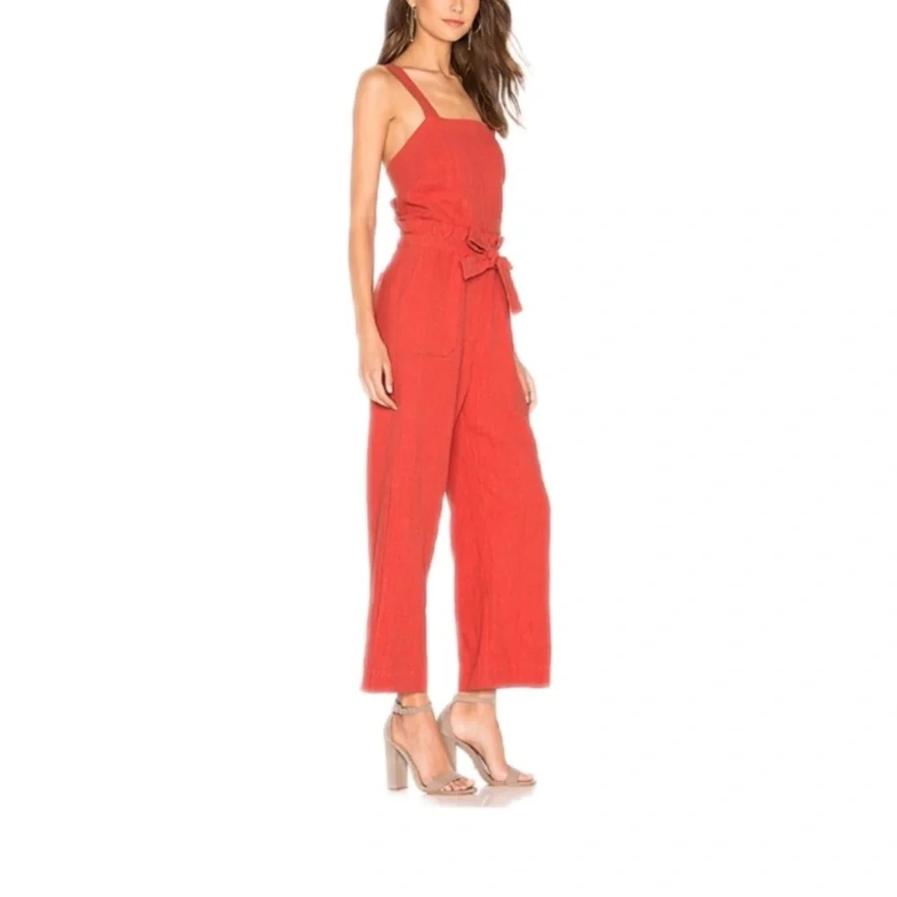 NWT SAYLOR Roxy Jumpsuit Rust Red - Picture 2 of 3